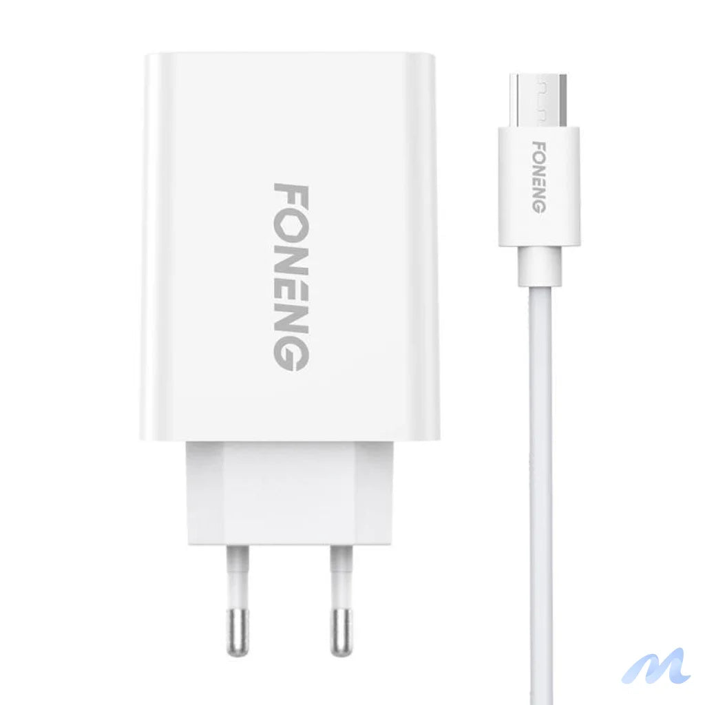 Fast charger Foneng 1x USB EU43 10.5W + USB Micro cable