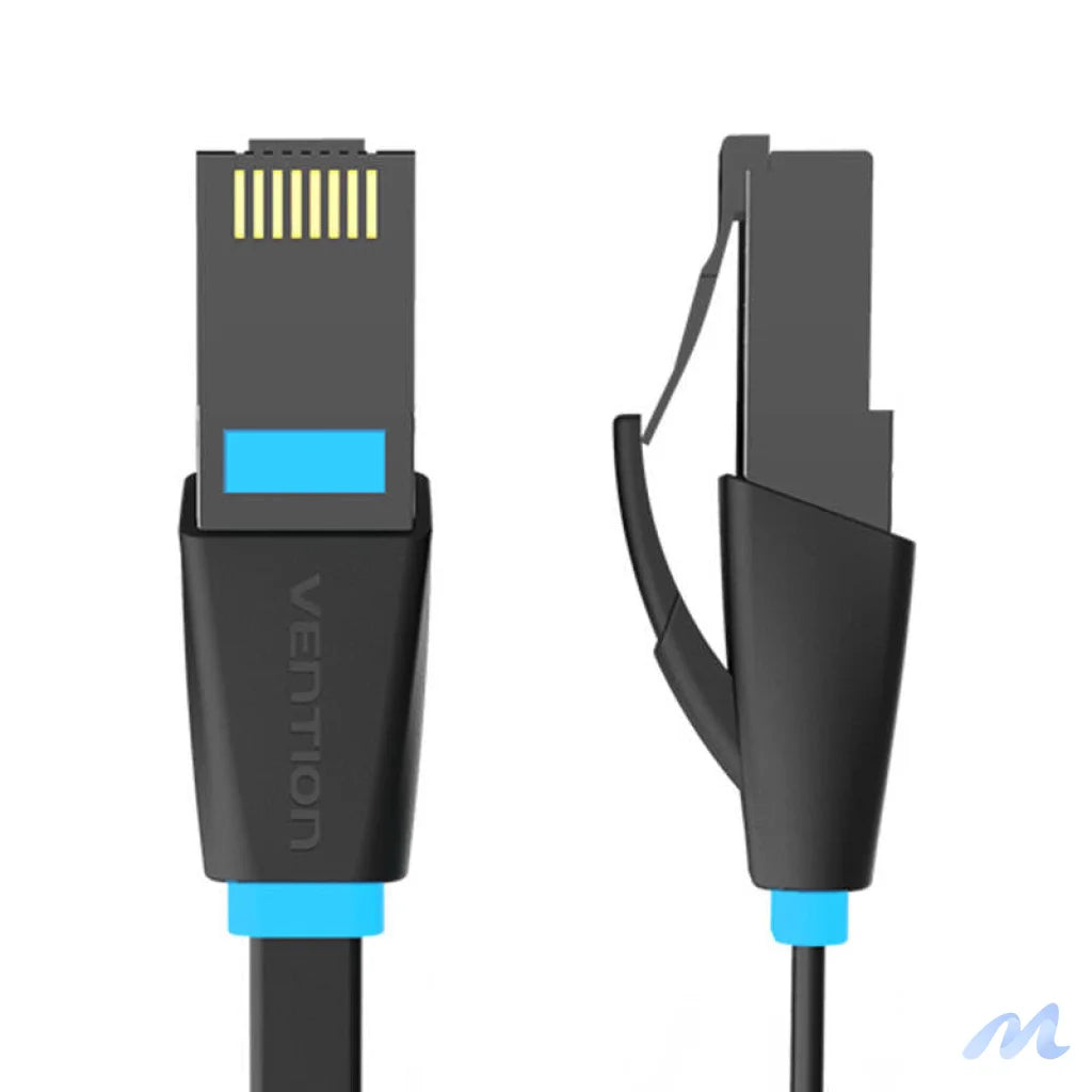 Flat Network Cable UTP CAT6 Vention IBJBF RJ45 Ethernet 1000Mbps 1m Black