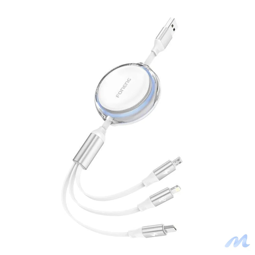 Foneng X113 3-in-1 Cable 1.1M White