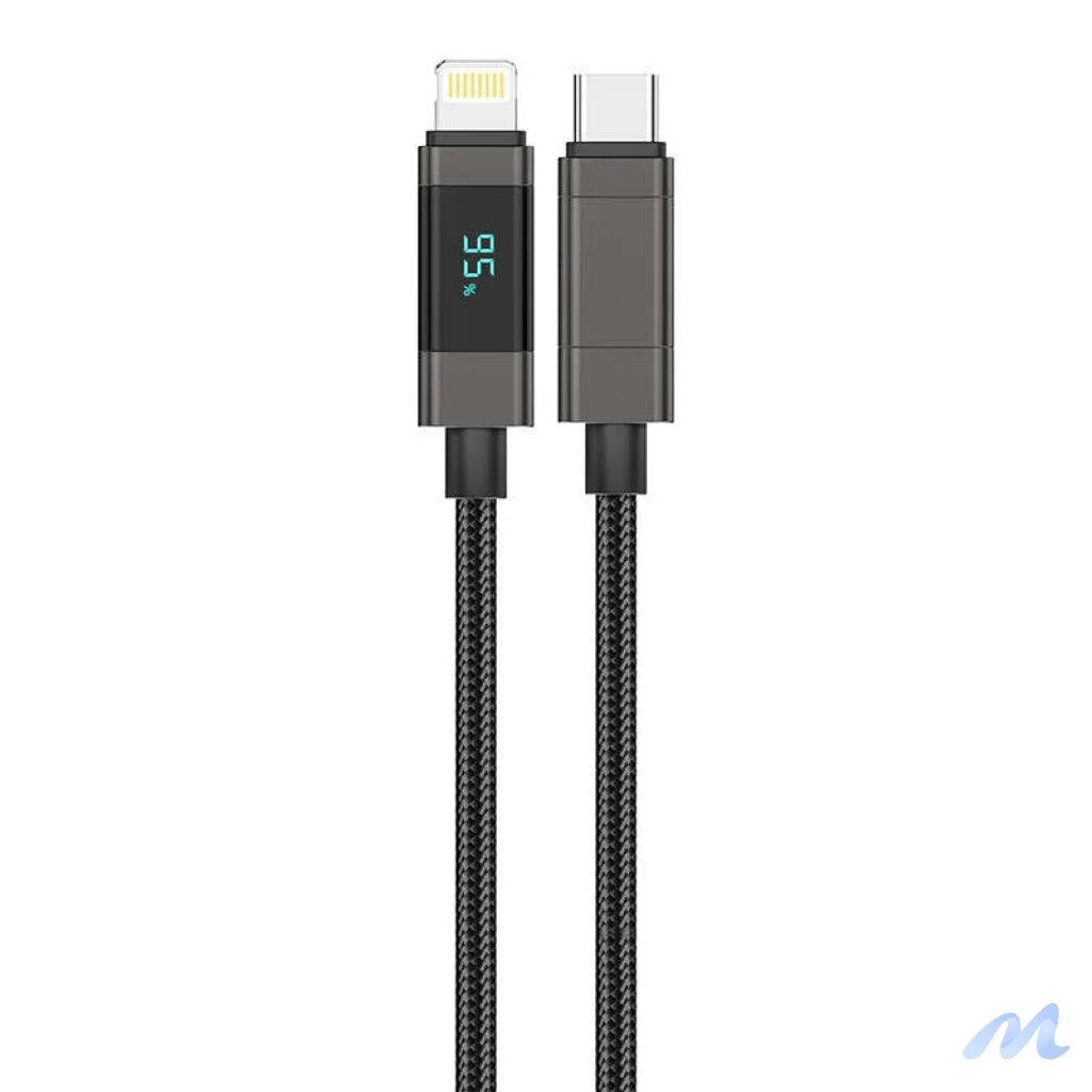 Foneng XS05 PD27W USB-C to Lightning cable, 1.2m (black)