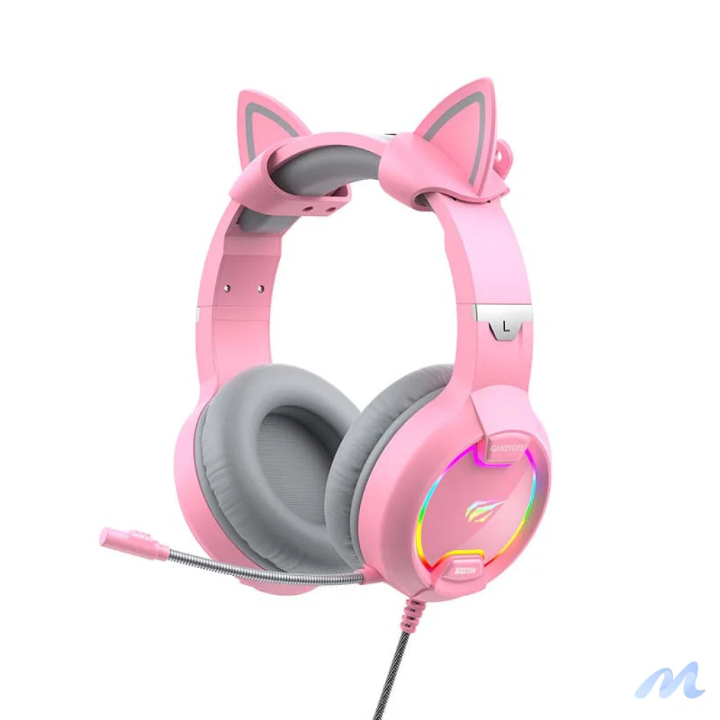 Gaming headphones Havit GAMENOTE H2233d RGB (pink)