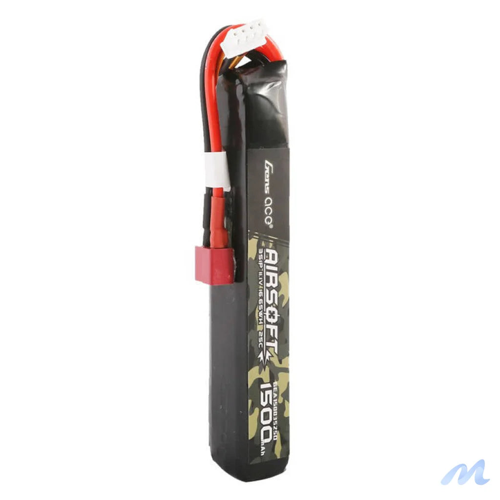 Gens ace 25C 1500mAh 3S1P 11.1V Airsoft Gun Lipo Battery with T Plug