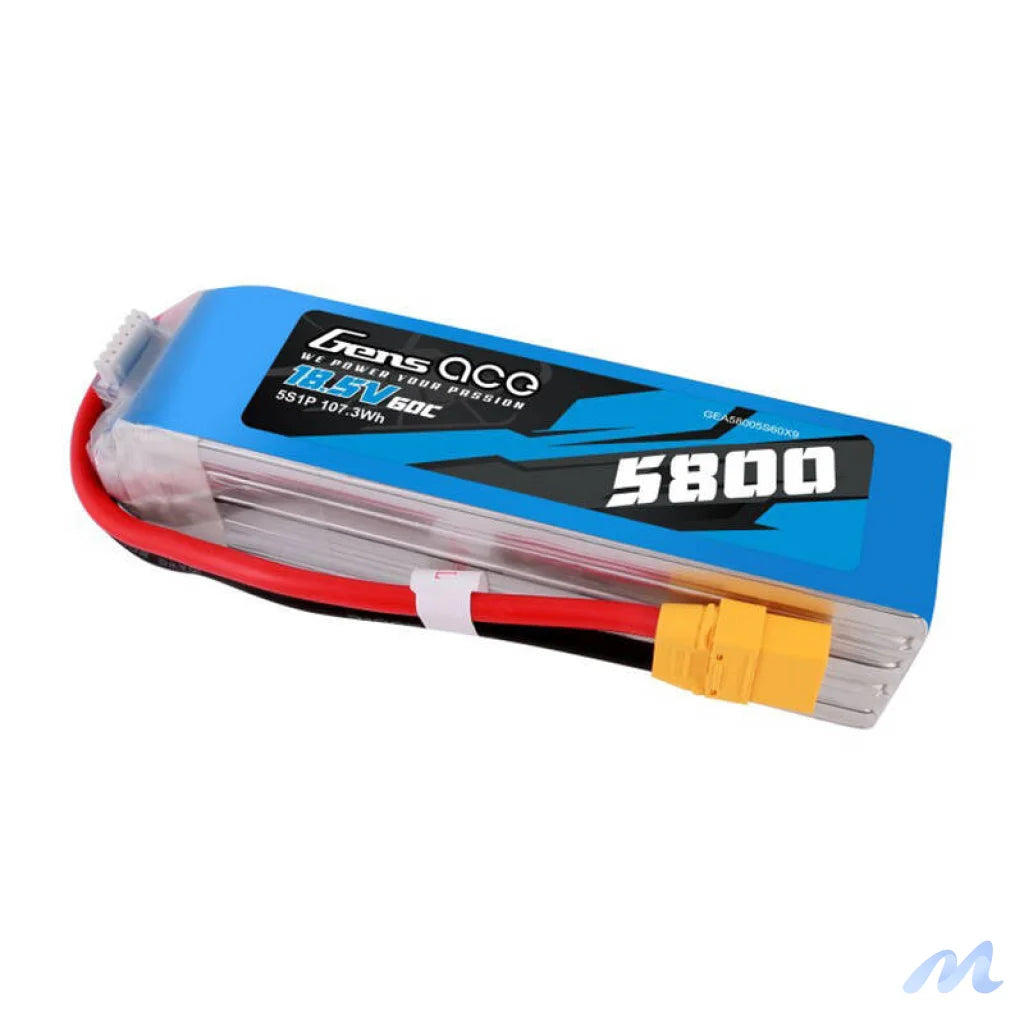 Gens ace 5800mAh 60C 18.5V 5S1P Lipo Battery Pack with XT90 plug