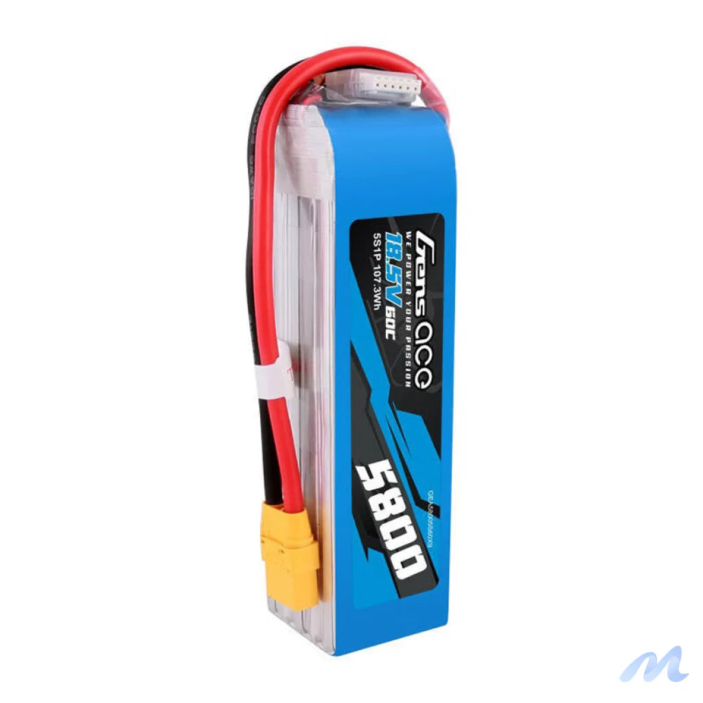 Gens ace 5800mAh 60C 18.5V 5S1P Lipo Battery Pack with XT90 plug