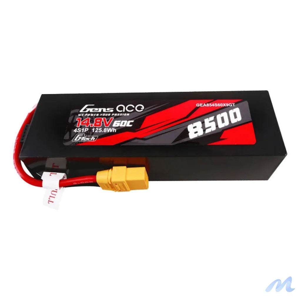 Gens ace G-Tech 8500mAh 14.8V 60C 4S1P Lipo Battery Pack PC Material Case with XT90 plug