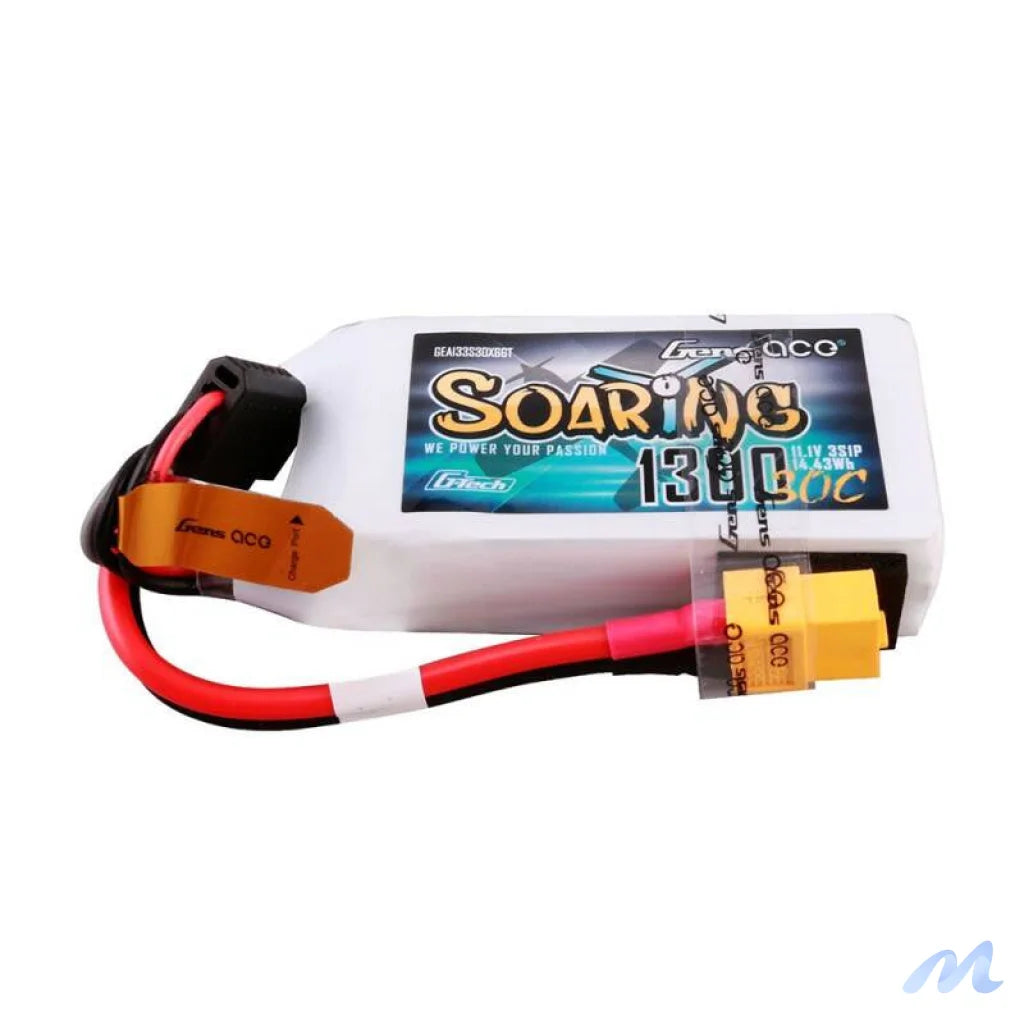 Gens ace G-Tech Soaring 1300mAh 11.1V 30C 3S1P Lipo Battery