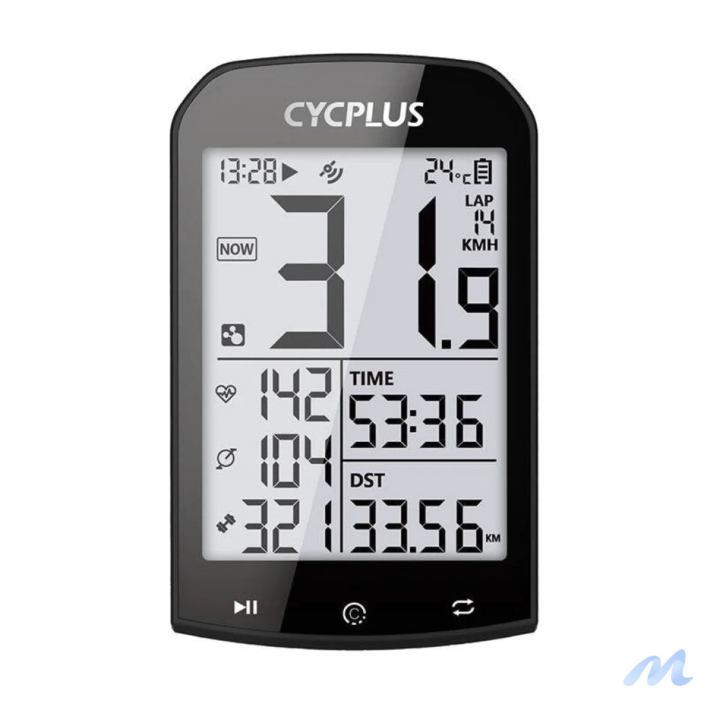 GPS bike computer Cycplus M1 - compatibile with Strava, Trainingpeaks etc.