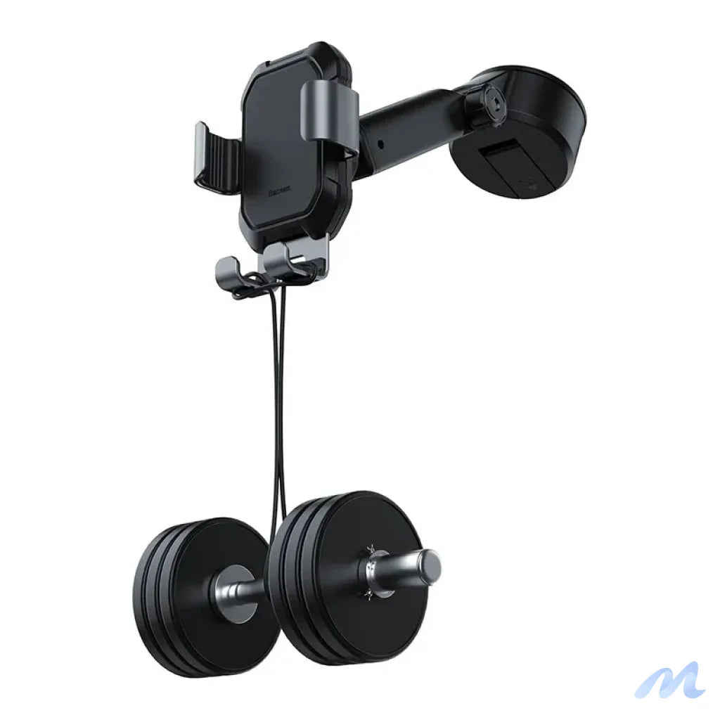 Gravity car mount for Baseus Tank phone with suction cup (black)