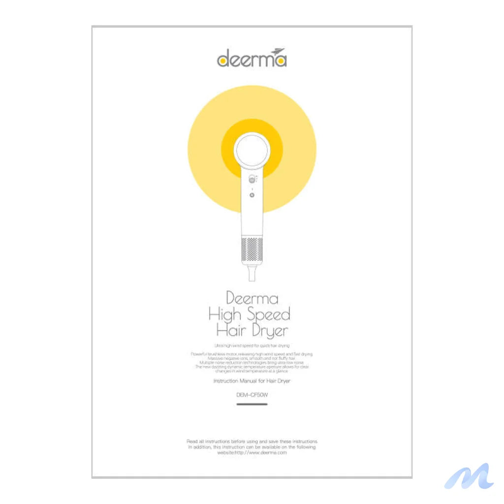 Hair Dryer Deerma DEM-CF50W (pink)