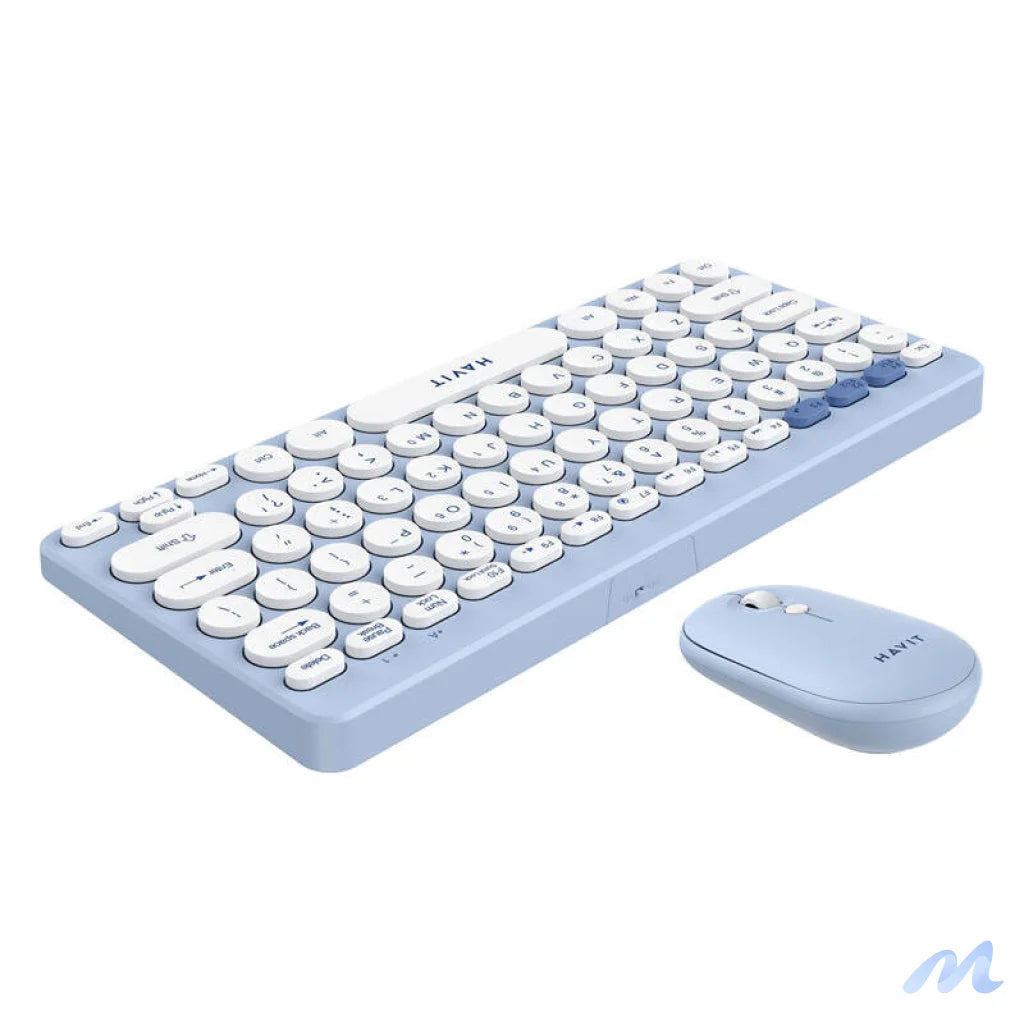 Havit KB279GCM wireless 2-in-1 gaming set keyboard + mouse (blue) (QWERTY)