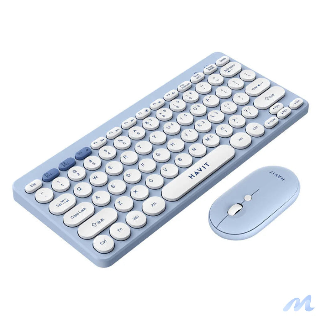 Havit KB279GCM wireless 2-in-1 gaming set keyboard + mouse (blue) (QWERTY)