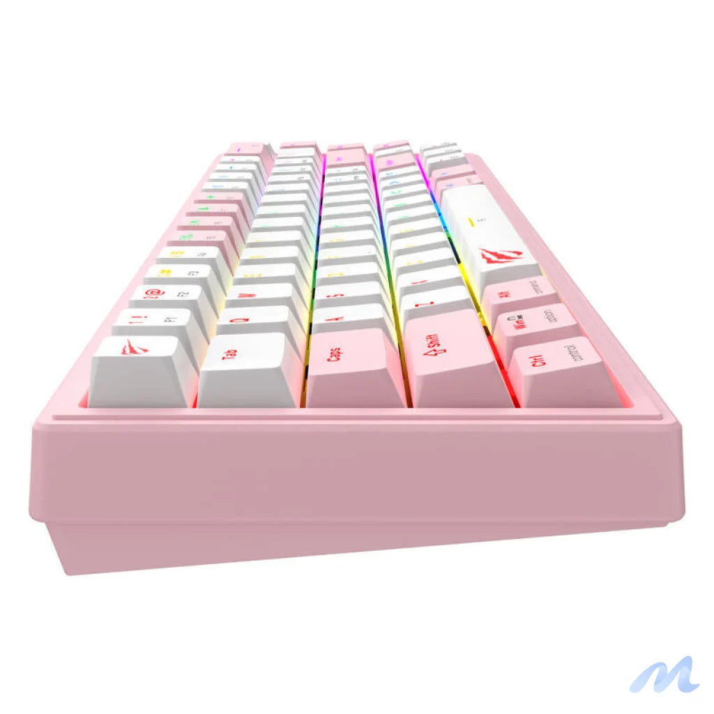 Havit KB874L RGB (pink and white) mechanical gaming keyboard (QWERTY)