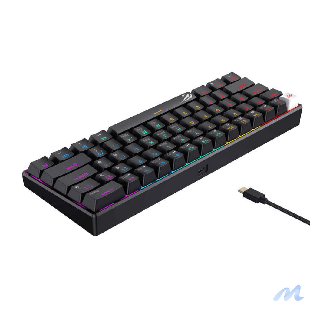 Havit KB903L wired mechanical / gaming RGB keyboard (black) (QWERTY)