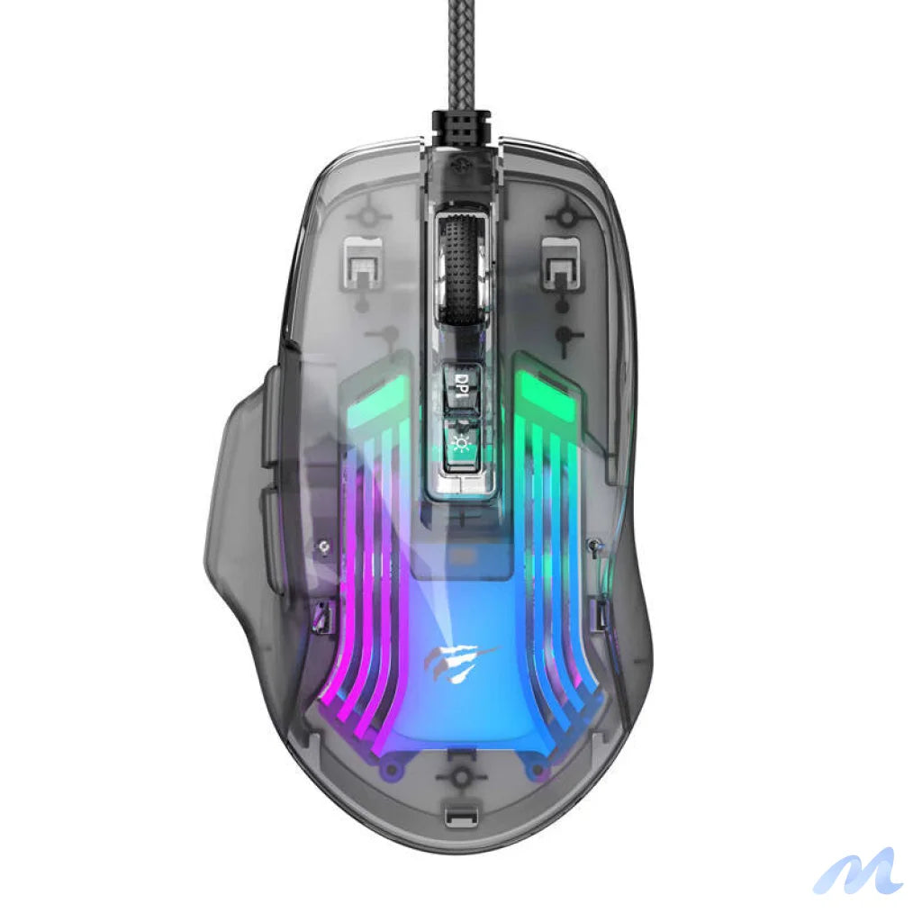 Havit MS1011SE wired gaming mouse (transparent/black)