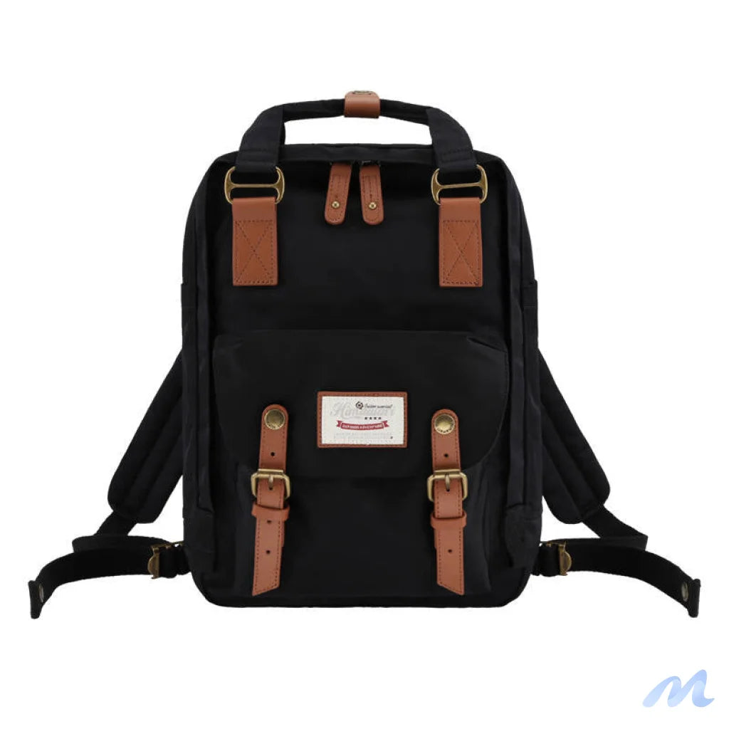 Himawari 188L black and brown 14'' laptop backpack