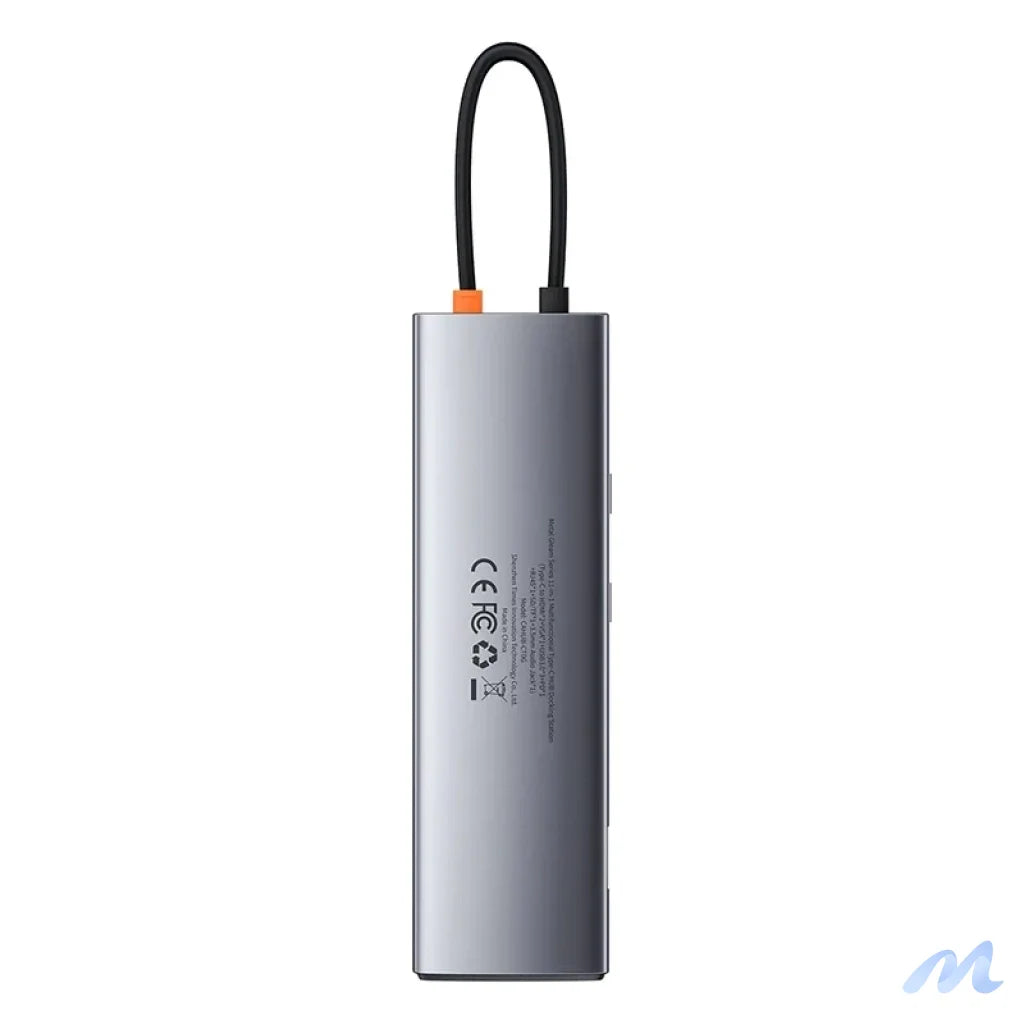 Hub 11in1 Baseus Metal Gleam Series, USB-C to 3x USB 3.0 + 2x HDMI + USB-C PD + Ethernet RJ45 + microSD/SD + VGA + AUX