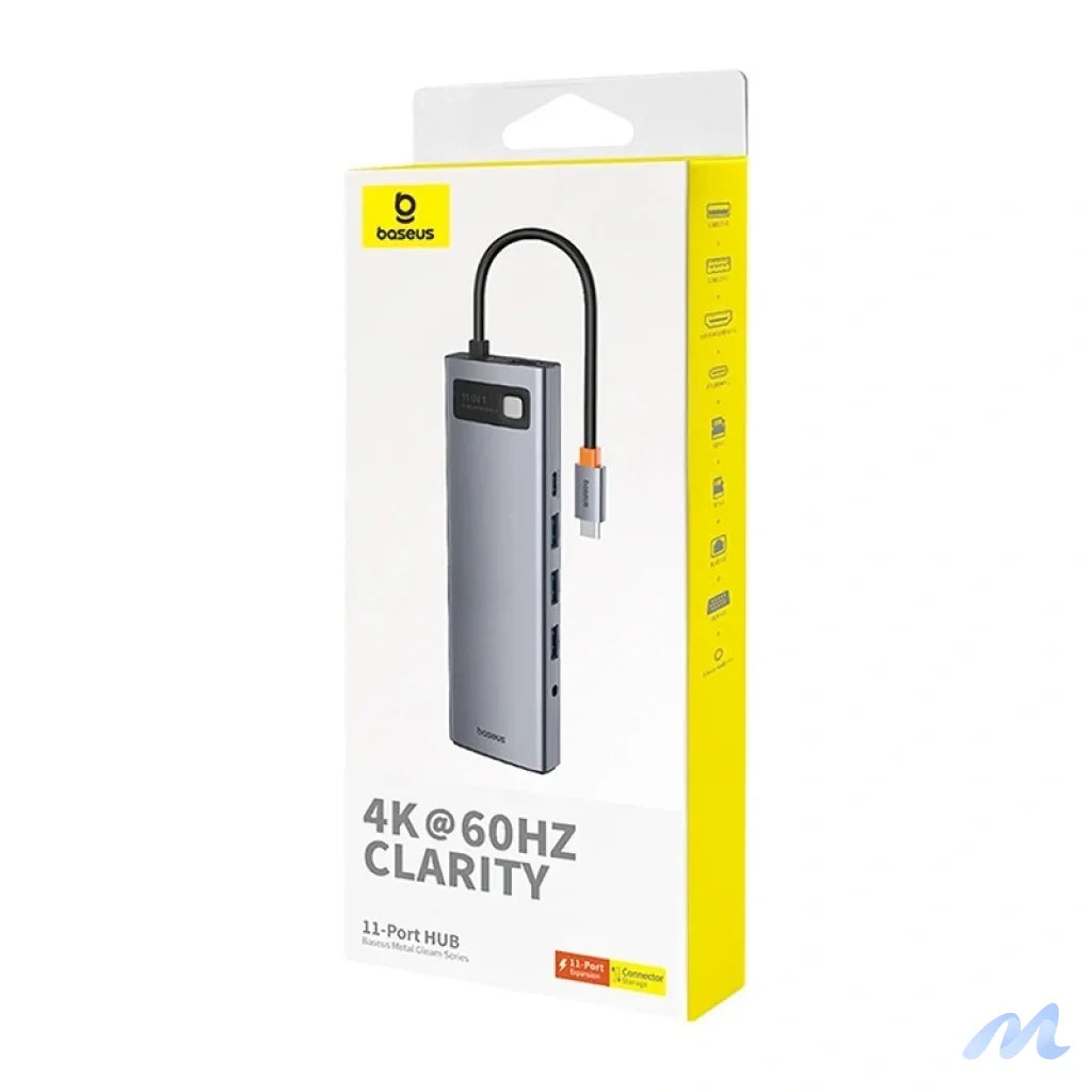 Hub 11in1 Baseus StarJoy Metal Glam Series, USB-C to HDMI +VGA + 3 x USB 3.0 + USB 2.0+USB-C PD + RJ45 + SD/TF +3,5mm