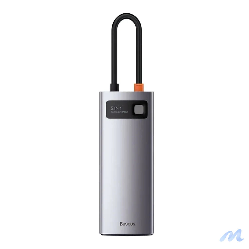 Hub 5in1 Baseus Metal Gleam Series, USB-C to 3x USB 3.0 + HDMI + USB-C PD
