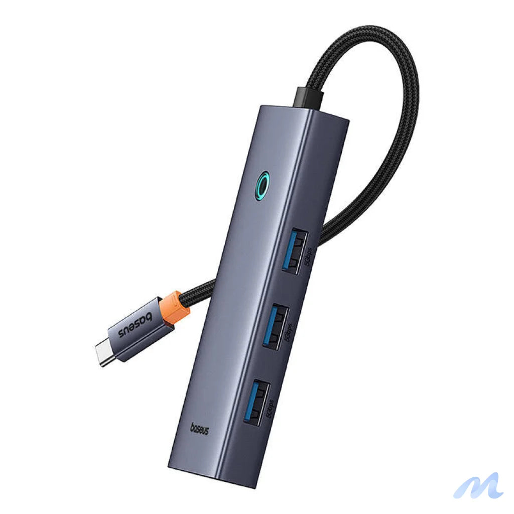 Hub 5in1 Baseus UltraJoy 5-Port (4xUSB 3.0,  PD) grey
