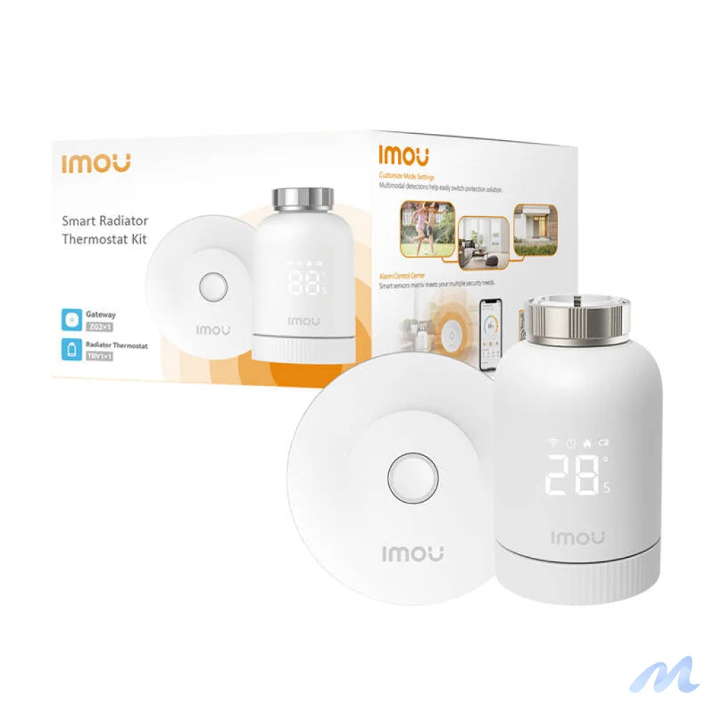 IMOU KIT-TRV1-EU-2 ZigBee thermostatic head kit with 6 adapters and gateway