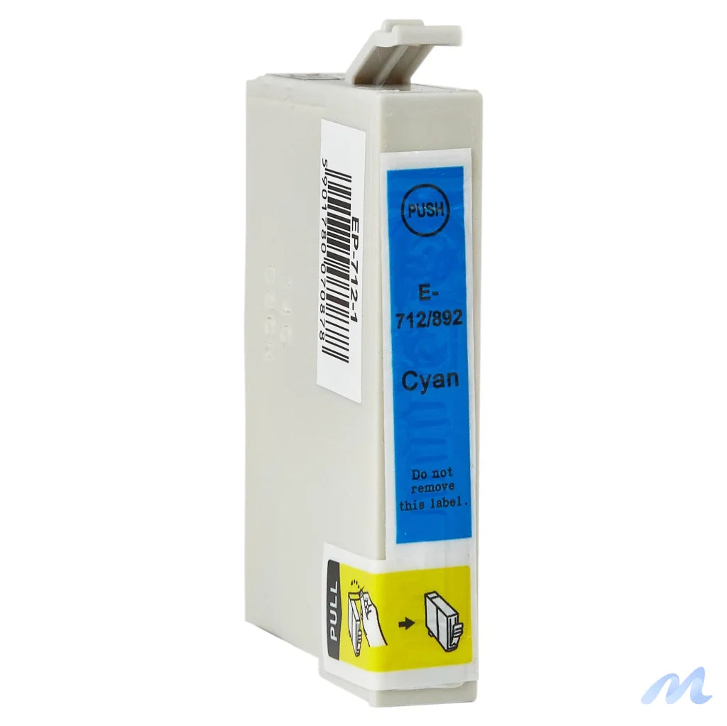 Ink for Epson | C13T07124011 / T0712 | cyan | 12 ml | bulk