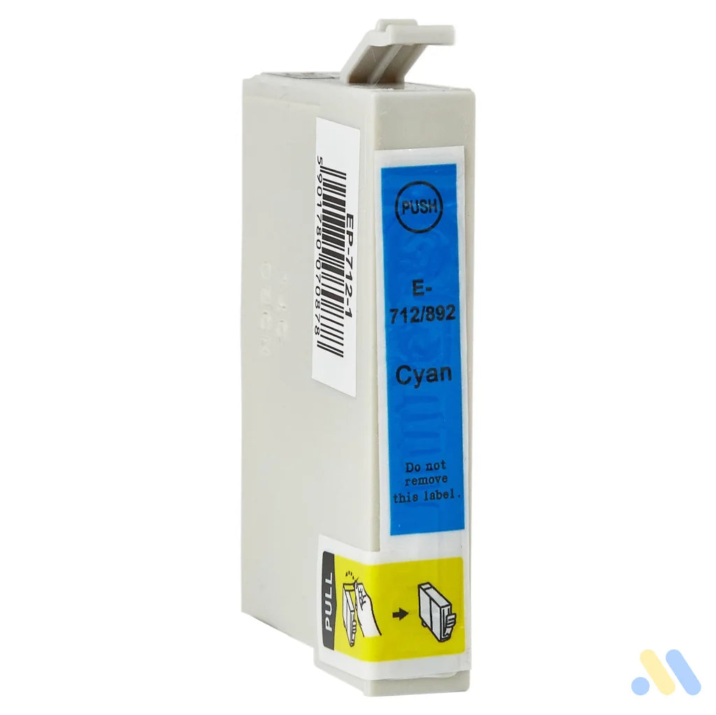 Ink for Epson | C13T07124011 / T0712 | cyan | 12 ml | bulk