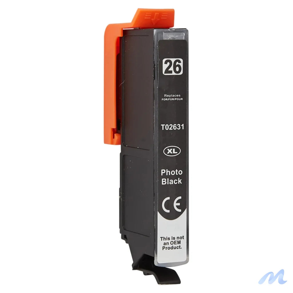 Ink for Epson | C13T26314010 / T2631 | black | 13 ml | bulk