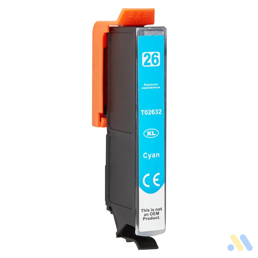 Ink for Epson | C13T26324010 / T2632 | cyan | 13 ml | bulk