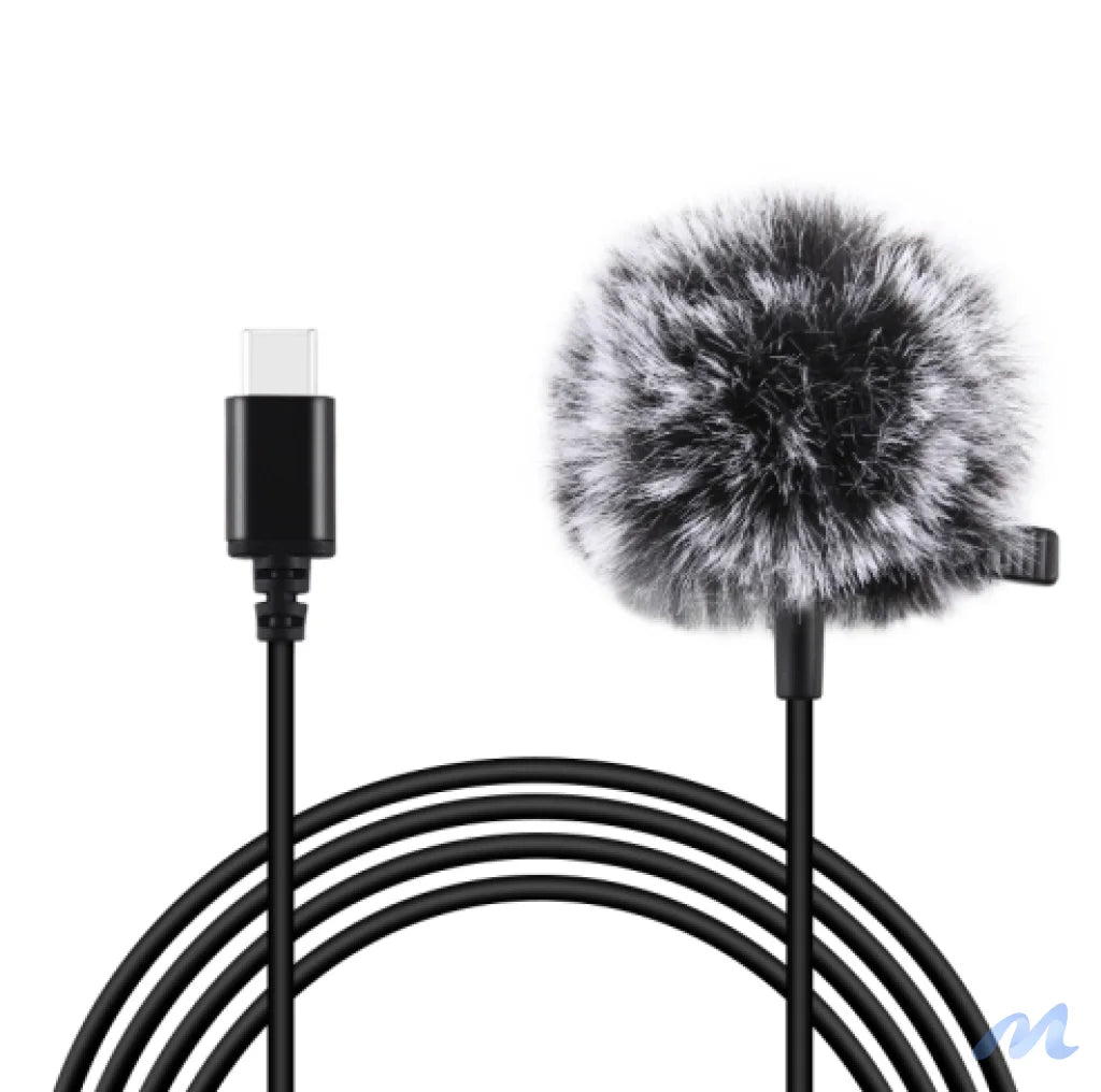 Jack Puluz tie microphone with clip PU425 1.5m USB-C