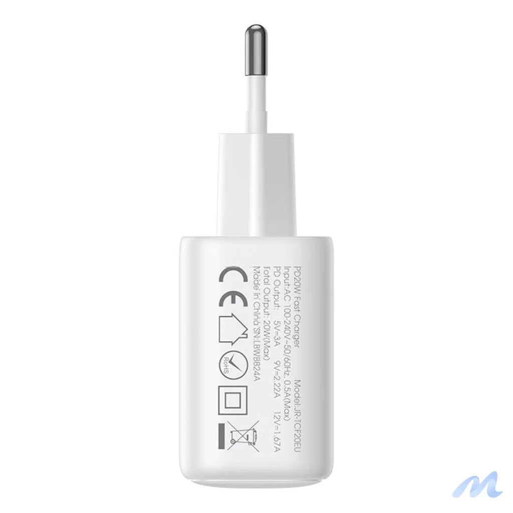 Joyroom JR-TCF12 Dual-Port (2C) 20W Power Charger (white)