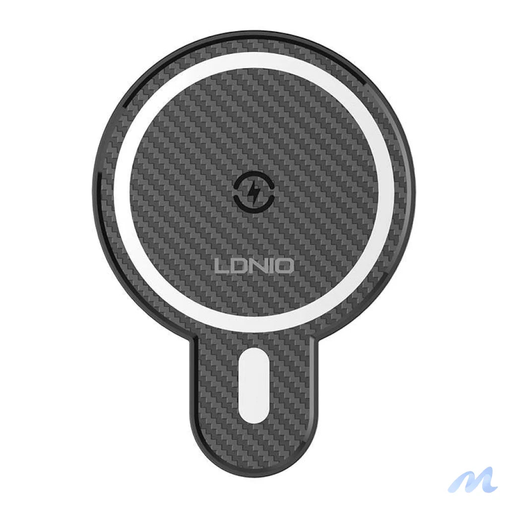 LDNIO Car Mount ,MA20 with inductive charger 15W and metal ring (Black)