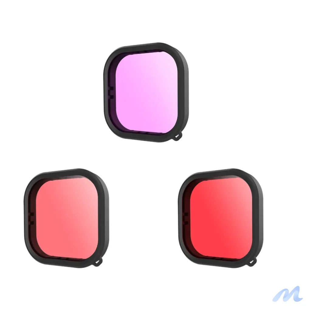 Lens waterproof filter set Telesin for GoPro Hero 9 / Hero 10 / Hero 11 / Hero 12 (GP-FLT-904)