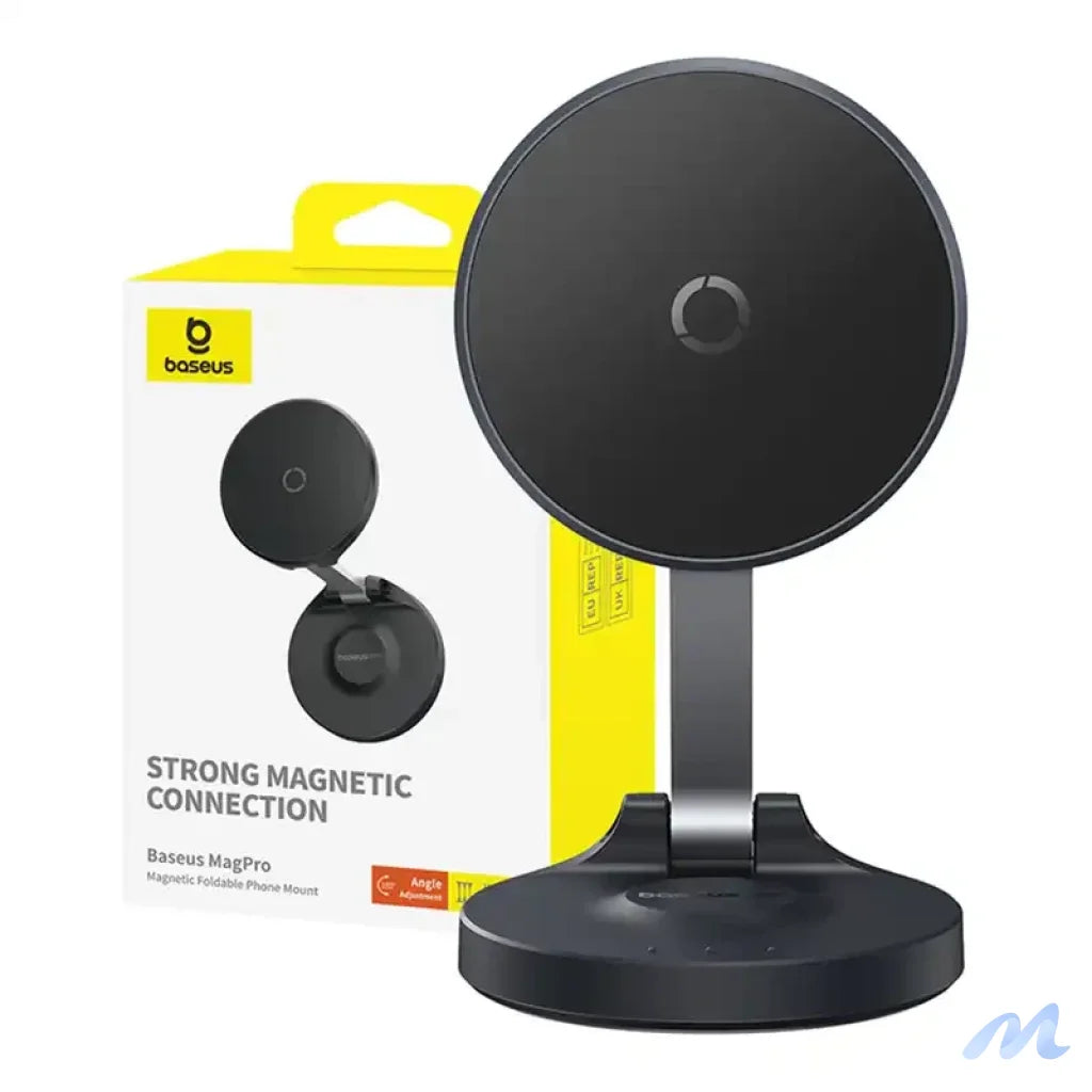 Magnetic Desktop Phone Stand Baseus MagPro self-adhesive (black)