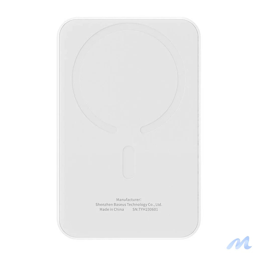 Magnetic Mini Powerbank Baseus 5000mAh, USB-C 20W (white)