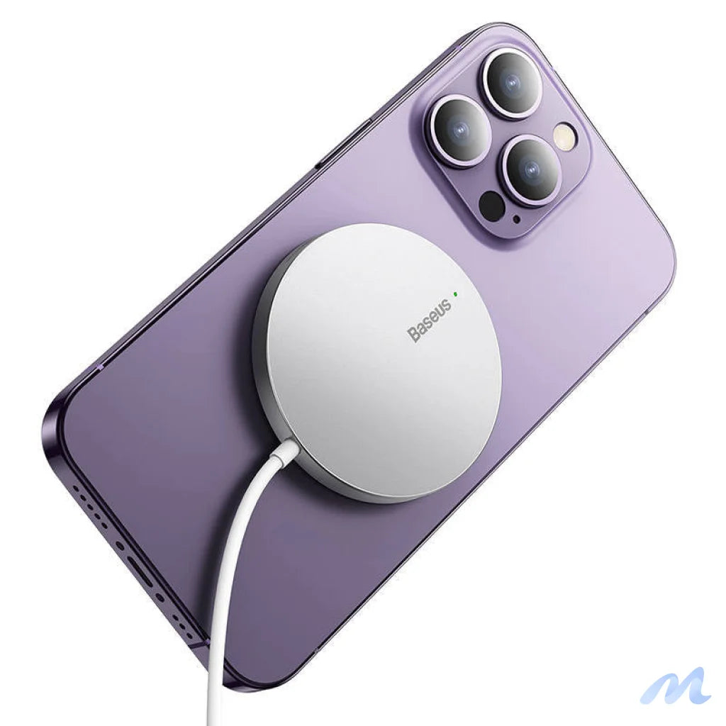 Magnetic Wireless Charger Baseus Simple Mini3 15W (Silver)