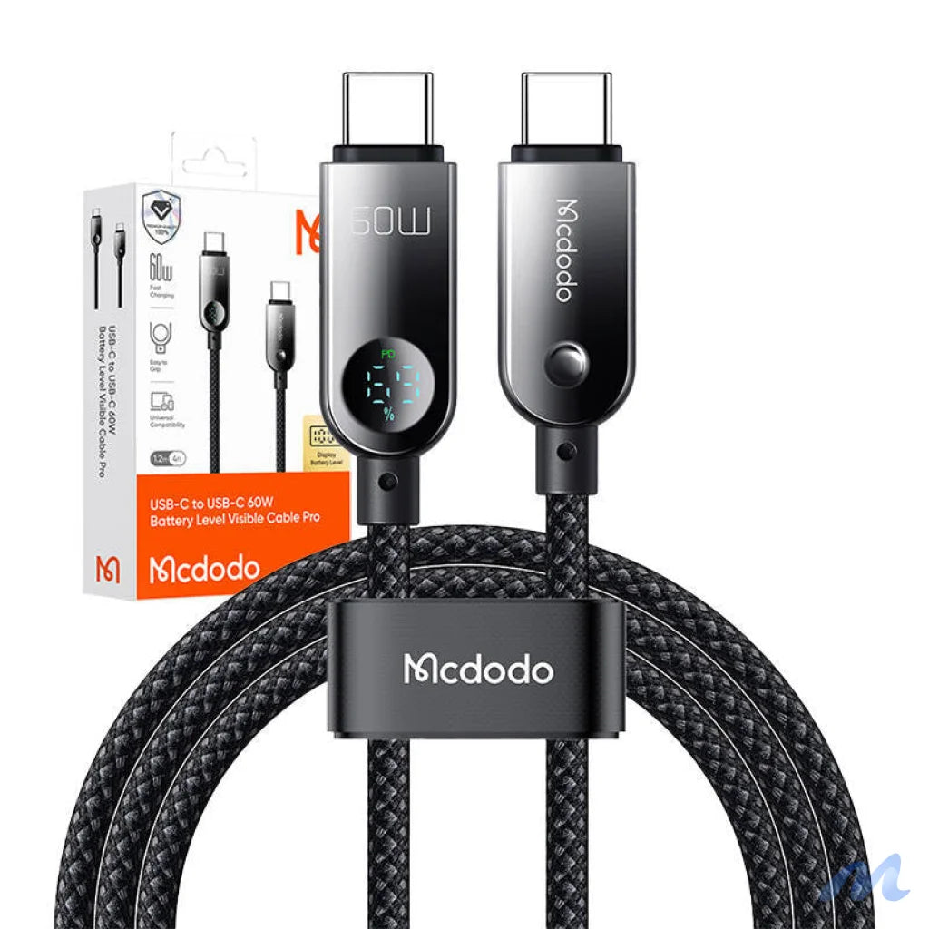Mcdodo CA-4780 USB-C to USB-C 60W data cable 1.2m (black)