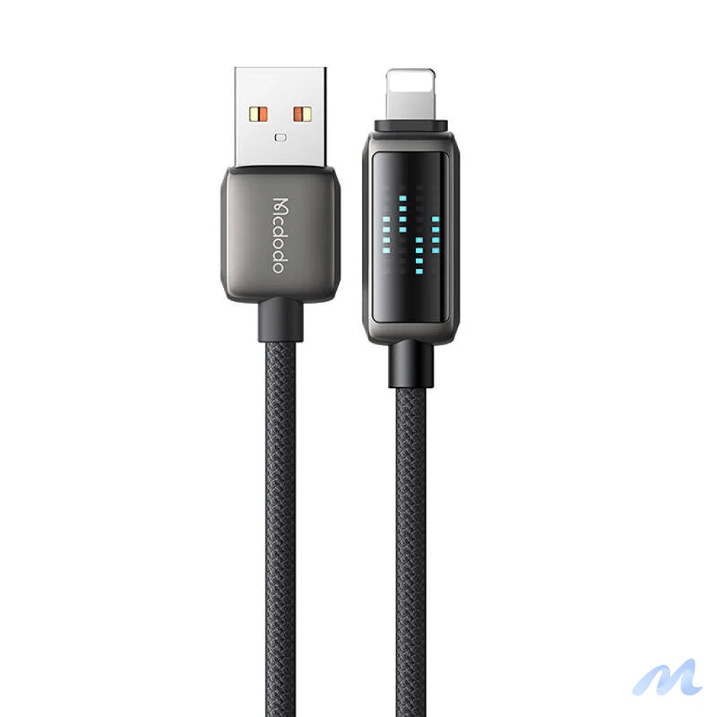 Mcdodo CA-5250 USB-A to Lightning cable, LED display, 1.2m