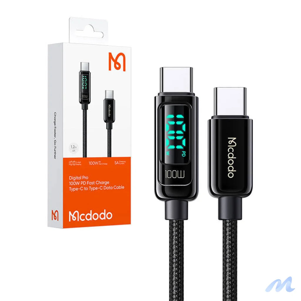 Mcdodo CA-8820 100W USB-C to USB-C cable, 1.2m (black)