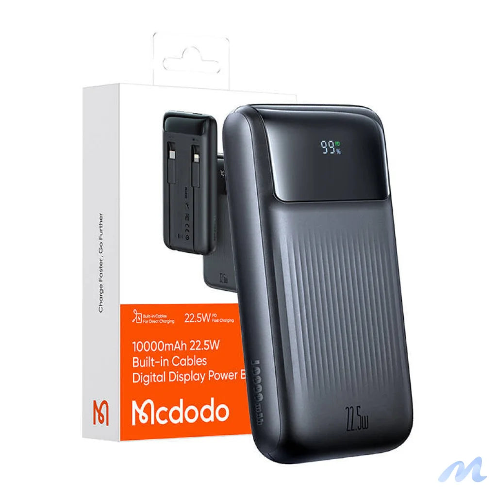 Mcdodo MC-0241 Digital Display Powerbank 10,000 mAh 22.5W (black)