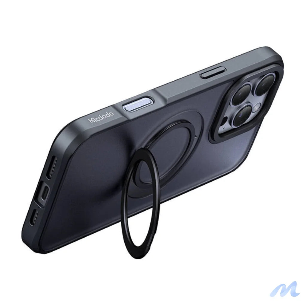 McDodo PC-4933 MagSafe case for iPhone 16 Pro Max with stand (black)