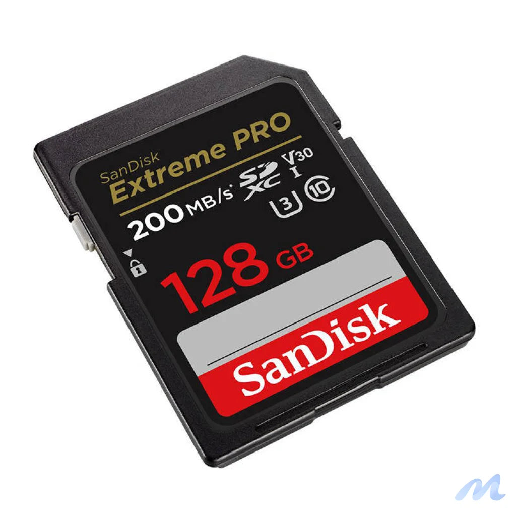 Memory card SANDISK EXTREME PRO SDXC 128GB 200/90 MB/s UHS-I U3 (SDSDXXD-128G-GN4IN)