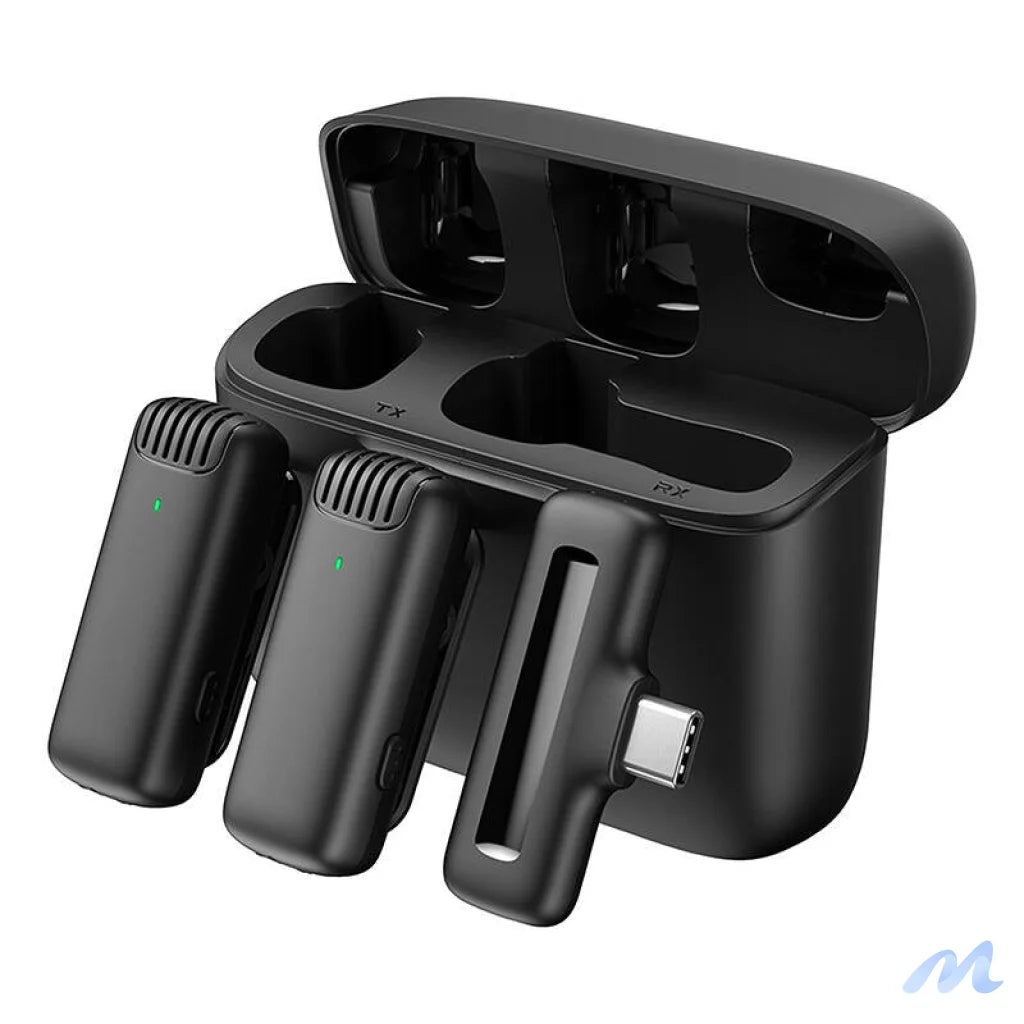 Microphone with charging case Apexel APL-MIC008 Type-C, 2 pcs.