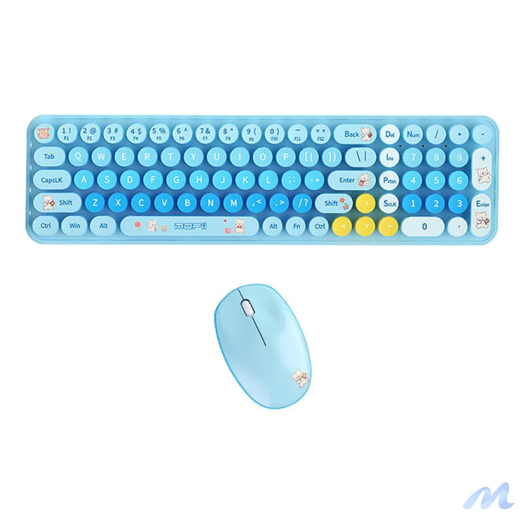 MOFII Baby Bear Wireless Keyboard + Mouse Set (blue)
