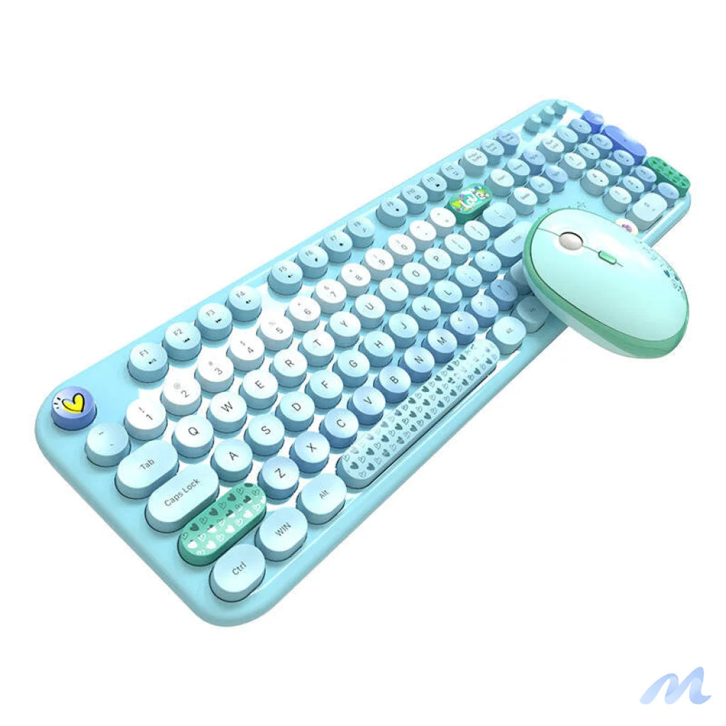 MOFII Lovely 2.4G Wireless Keyboard + Mouse Set (Blue)