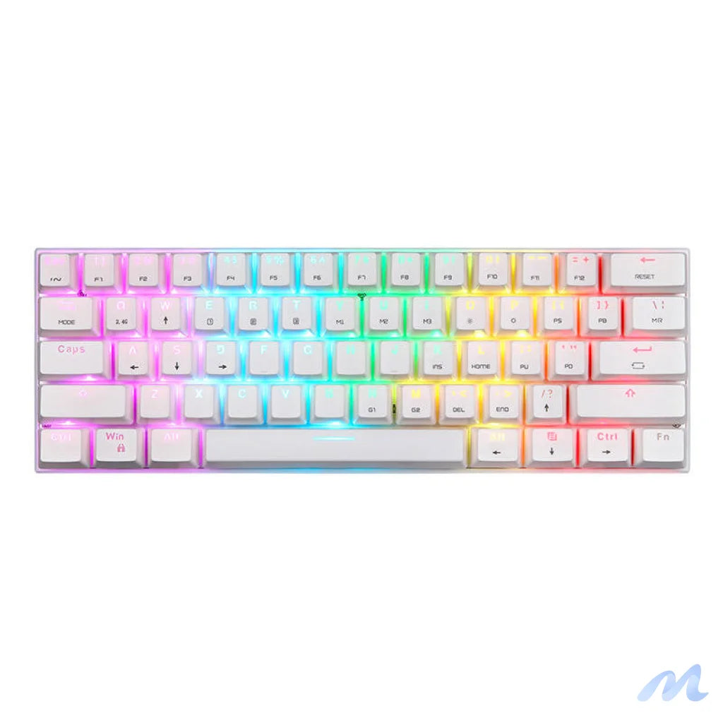 Motospeed SK62 Wireless Mechanical Keyboard White (blue switches)