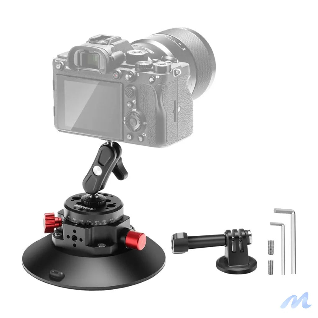 Mount with suction cup 1/4 inch Neewer CA013 for sports cameras (DJI Action, GoPro, Insta360)
