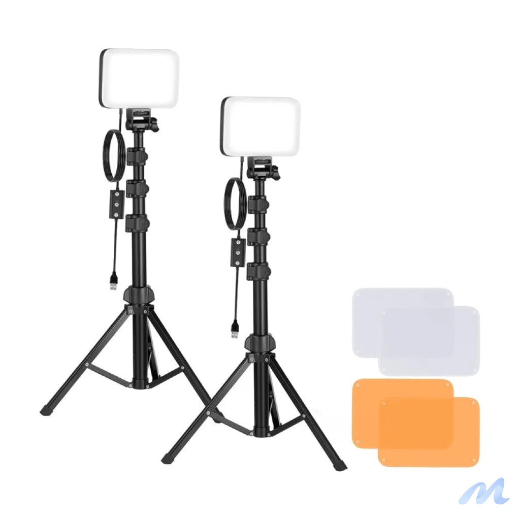 Neewer BP66 studio set two LED lamps + filters + tripods