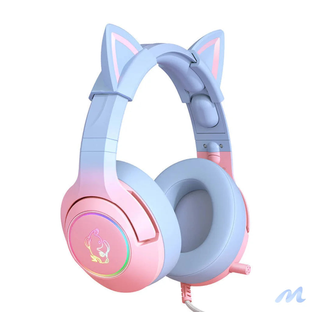 ONIKUMA K9 Pink and Blue Gaming Headphones