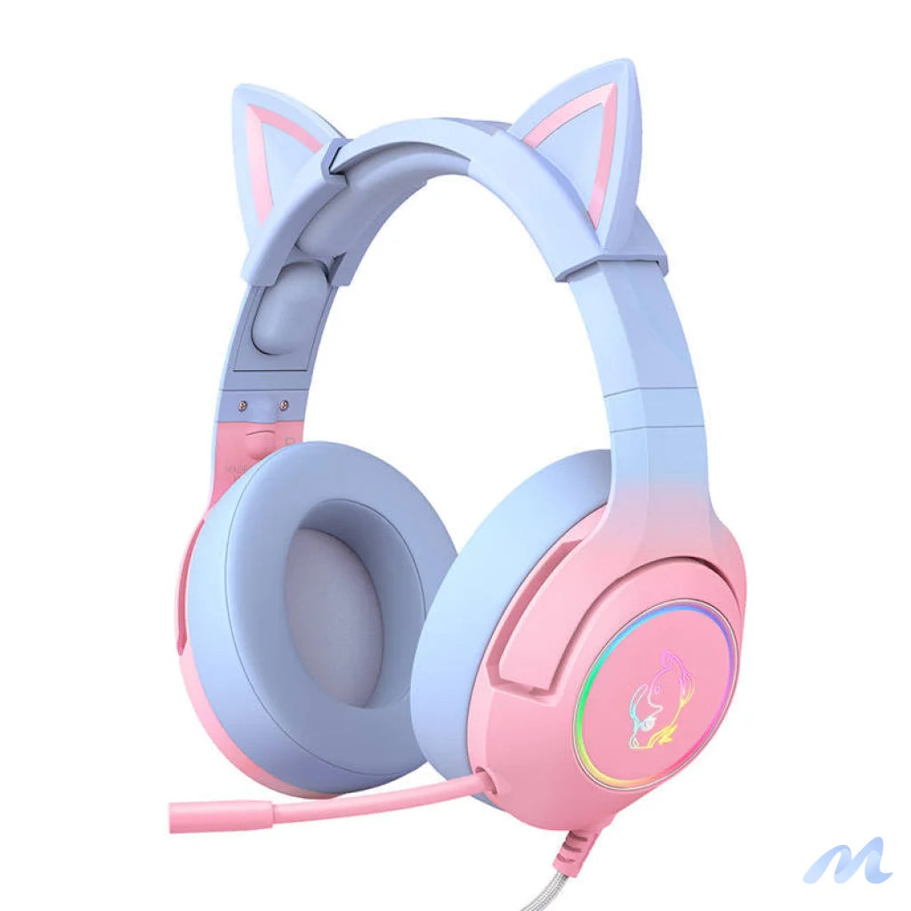 ONIKUMA K9 Pink and Blue Gaming Headphones