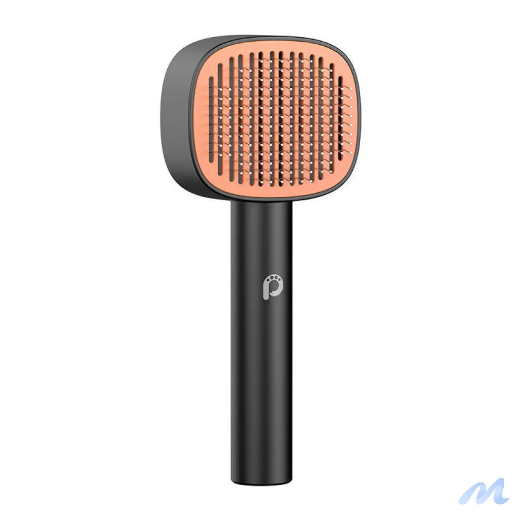 Paw In Hand Brush Needle Comb (black)